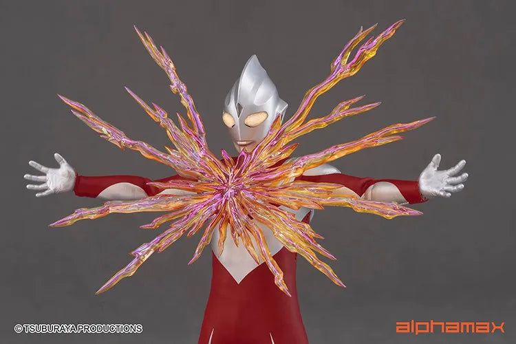 In Stock Alphamax Ultraman Tiga POWER TYPE Model Action Figures Model Collection Model Toy Cloth Clothes Red ver.