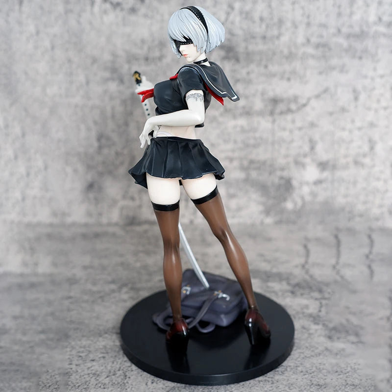 29cm Nier Automata Figure Game Yorha 2B Action Figuras Nierautomata Figurine Anime GK Statue Model Peripheral Gift for Children