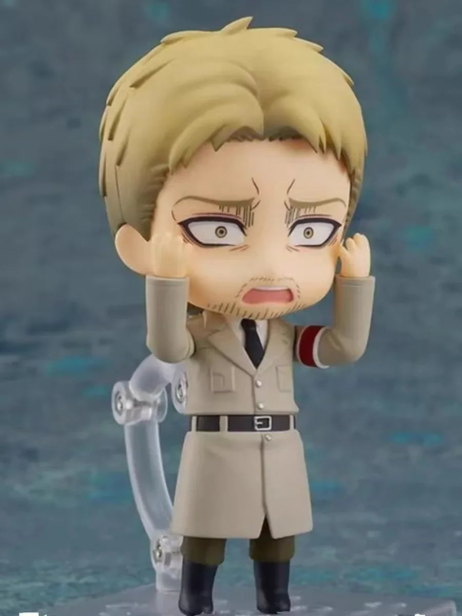 New 10CM Anime Attack on Titan Reiner Braun Q Version Joint replaceable Action Figures PVC Model Desk Decor doll Toy Gifts