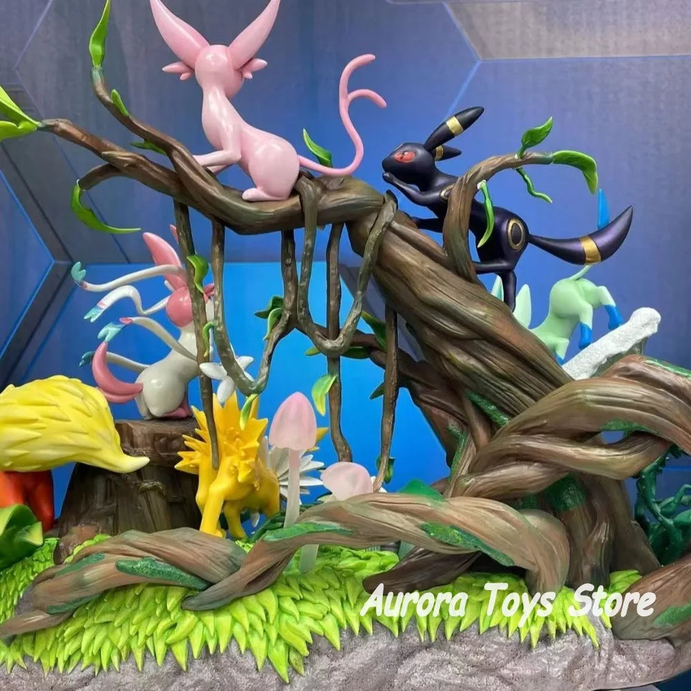 27cm/10.63in Anime Pokemon Figure Eeveelution Action Figure PVC Model Statue Collection Desktop Decoration Toys Gifts