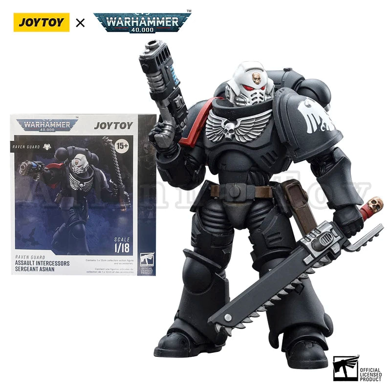 JOYTOY 1/18 Action Figure 40K Raven Guard Intercessors Anime Military Model