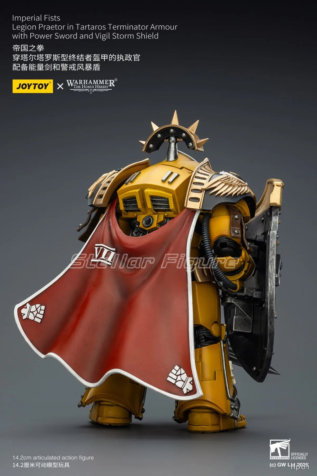 【SF】JOYTOY Warhammer 1/18 Action Figure Imperial Fists Legion Praetor in Tartaros Terminator Armour with Power Sword and Vigil