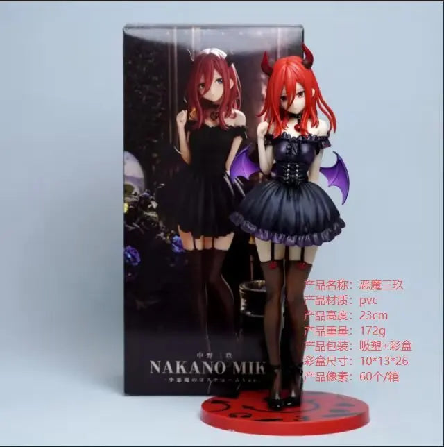 23cm Anime The Quintessential Quintuplets Figure Devil Nakano Miku Action Figures Pvc Statue Desktop Collection Model Toys Gift