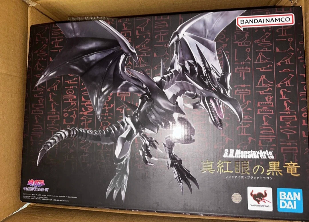 In Stock Bandai S.H. Monster Shm Arts Yu-Gi-Oh Duel Monsters Blue-Eyes White Dragon Action Figure Toy Model Gift