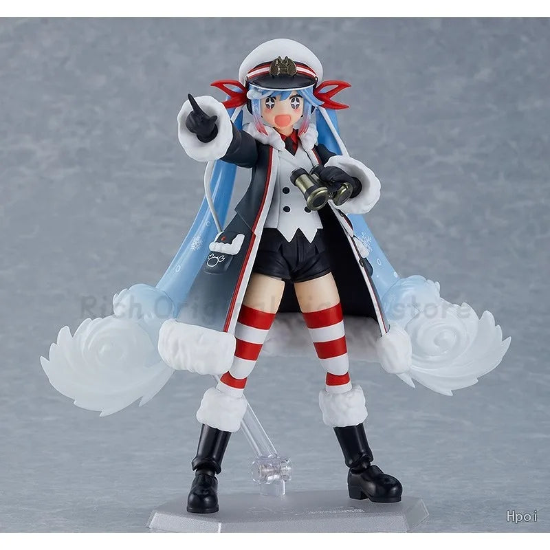 【In Stock】Original Max Factory Figma#EX-066 Hatsune Miku Snow Miku 2022 Grand Voyage Anime Action Figure