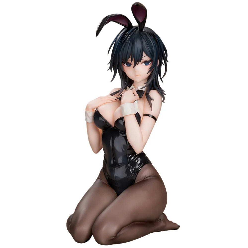 17CM Yokoyama Ishimi Anime Figure Black Bunny Kneeling Action Figure PVC Collectible Doll Model Toy Christmas Festival Gift