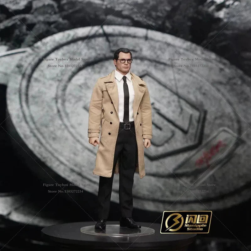 Manipple Studio 1/12 Super Hero Journalist Version Full Set Man Action Figure Clark Kent Body Model Toys Accessory For 6" Head