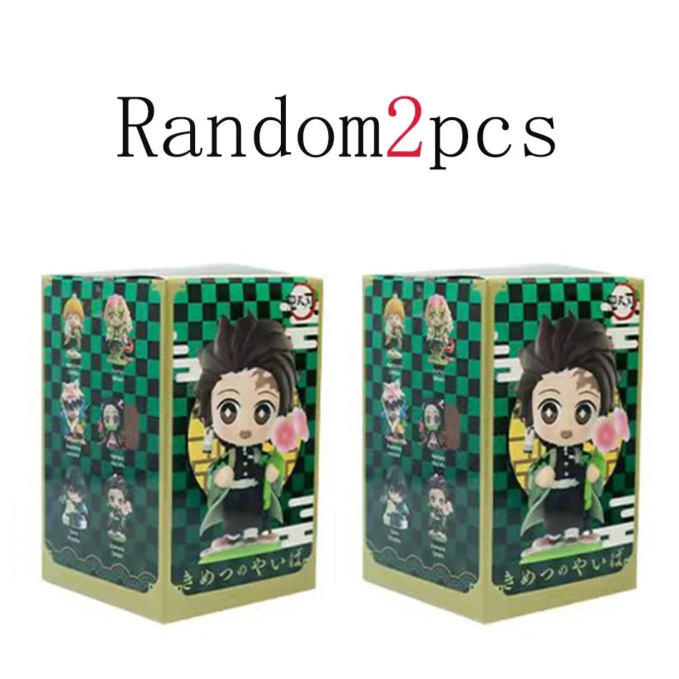 12 Styles Demon Slayer Anime Figure Set Q Version PVC Collectible Model Toy for Kids Adults Anime Fans Gift