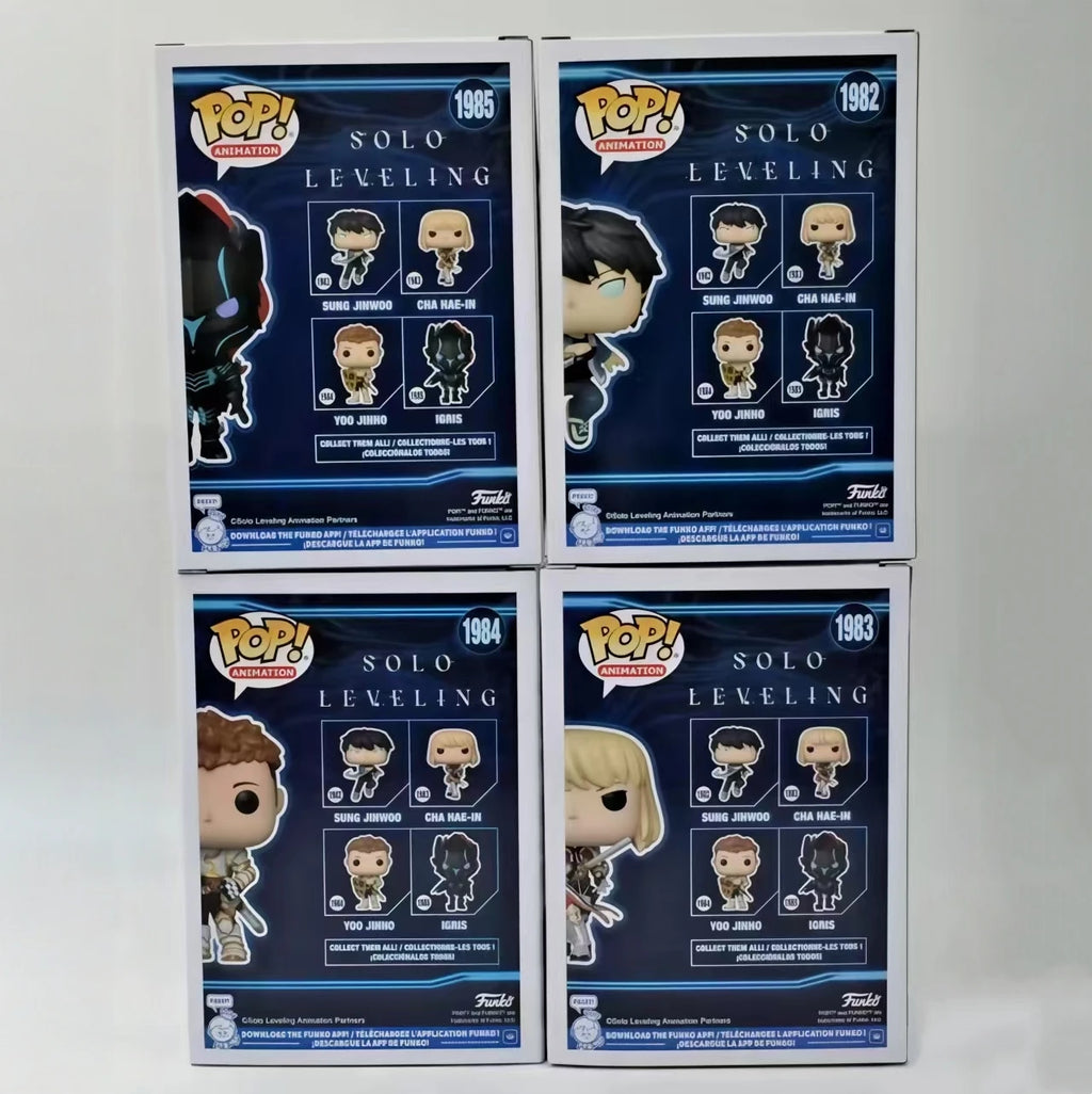 Anime Solo Leveling Figure Igris Cha Hae-In Yoo Jinho Funko Pop Vinyl Figures Collectible Limited Edition Figurine Toy Gift