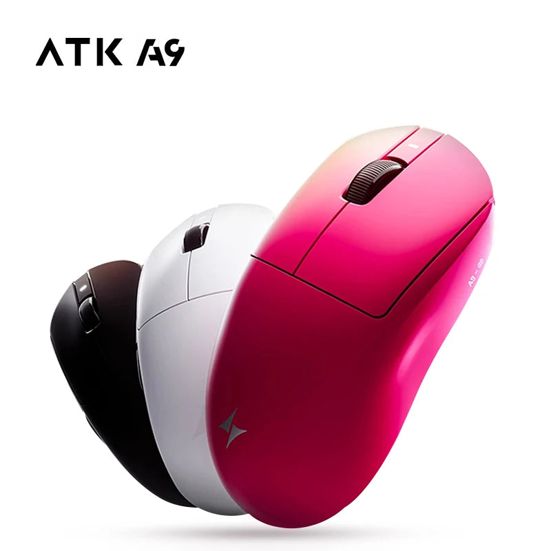 ATK Dragonfly A9 Ultra Безжична Геймърска Мишка за Е-Спортове Ултралека Трирежимна Двойна 8K Ергономична Мишка A9 Plus PAW3395/3950