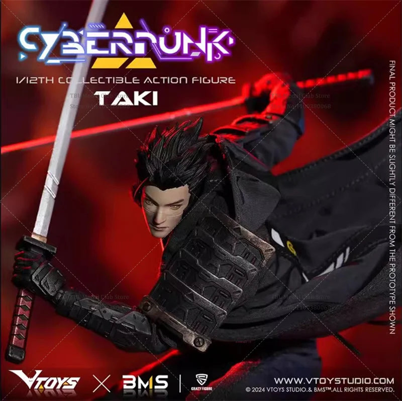 VTOYS VSD010 1/12 Scale Future Technology Aesthetics Cyberpunk Male Samurai 6-inch Full Set Action Figure Male Soldier Toys