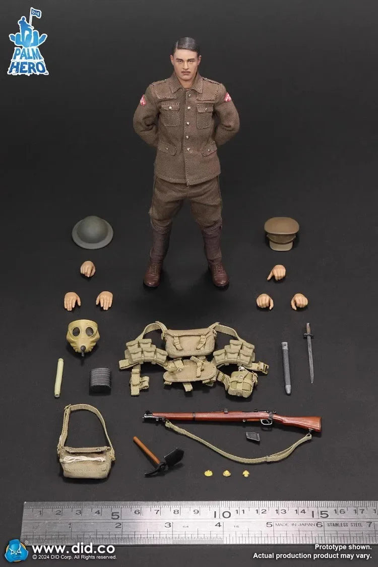 Original Genuine DID 1/12 XB80028 Soldier British Infantry Albert Brown 6'' Action Figure Doll Model Toy In Stock Collection