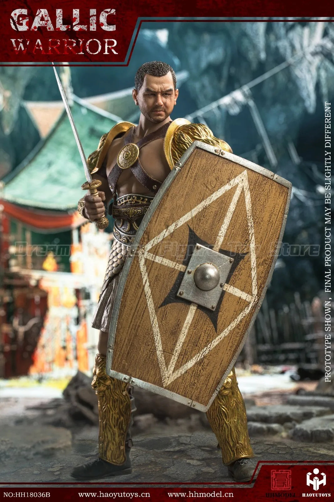 【In Stock】HHMODEL HAOYUTOYS HH18036 A B Army Hunting Ground Fighter Gaul Warrior Silver Ver Gold Ver 1/6 Action Figure