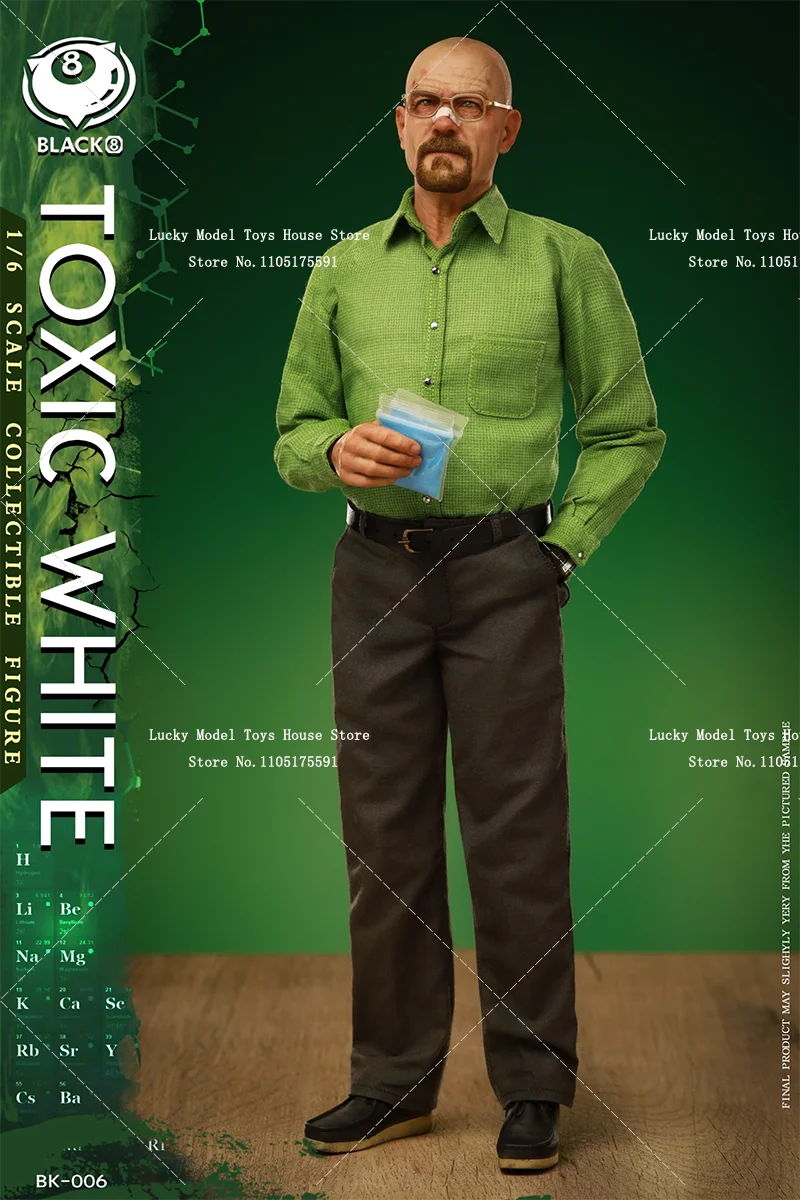 Black 8 Toys BK-006 1/6 Collectible Toxic White Action Figure Breaking Bad Chemical Teacher Great Villain Delicate 12" Soldier