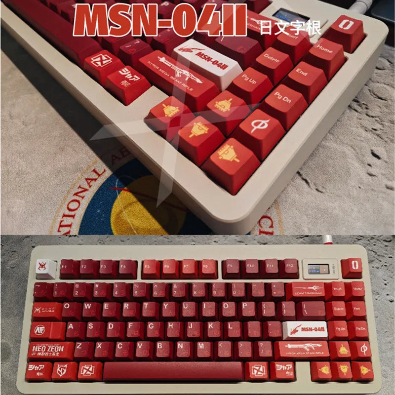 Оригинални XT Design Hi-V клавиши, японски MSN-04II Cherry Profile, 5 странични, сублимационни, 146 клавиша, PBT, пълен комплект за MX превключватели.