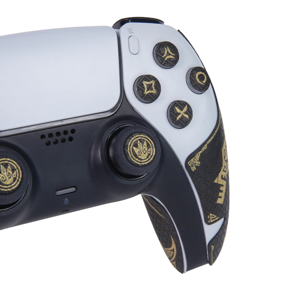FINALORD Controller Performance Grip Tape Compatible With PS5 DualSense Wireless Gaming Handle,Buttons,Non-Slip Tape(Gold)