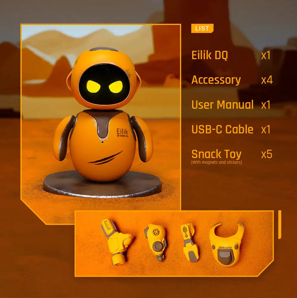 Eilik DQ - Touch Interactive Toys, Cute Robot Pets with Abundant Emotions. Idle Animations&Exclusive Mini-Games. Special Version