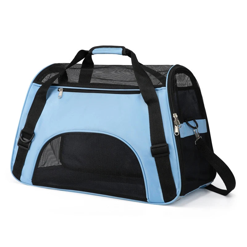 Portable Pet Bag,Suitable for Small Medium Pet Carrier,Soft Sided Puppy Cat Bag Portable Foldable Airline Approved Transport Bag