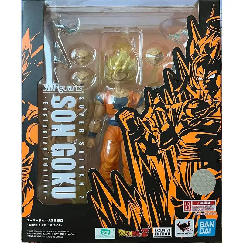 В наличност Оригинални фигурки BANDAI SHFiguarts Super Saiyan 2 Son Goku 2022 Ексклузивна колекция от аниме екшън фигурки Dragon Ball Z