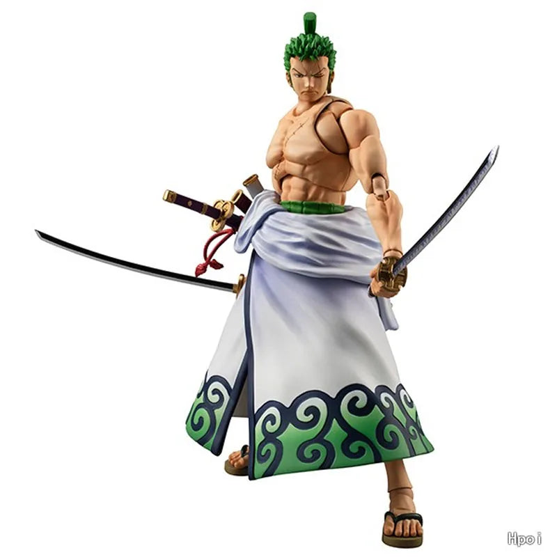 MegaHouse Original MODEL KIT Variable Action Heroes  ONE PIECE Roronoa Zoro  Anime Action Figure Model for Boys 190mm