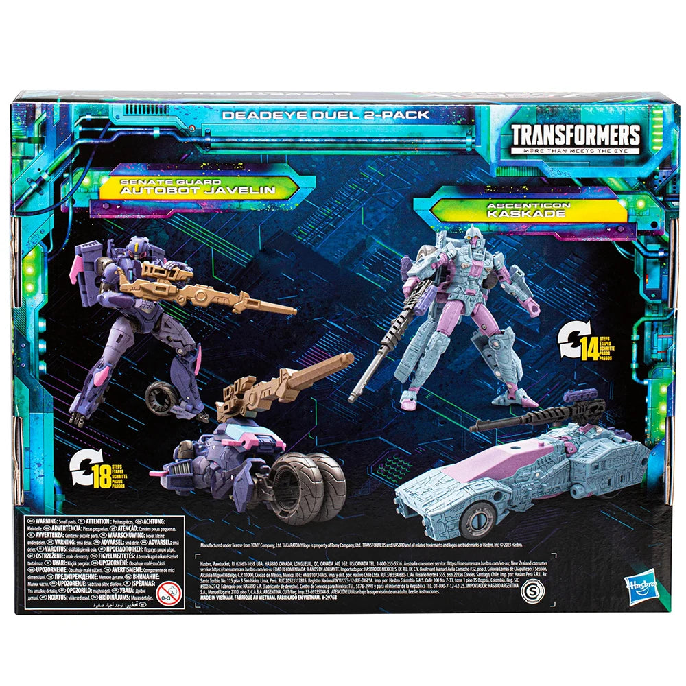 [In-Stock] Hasbro Transformers Legacy Evolution Deadeye Duel Javelin & Kaskade 2-Pack Collectible Anime Action Model Figure Toys