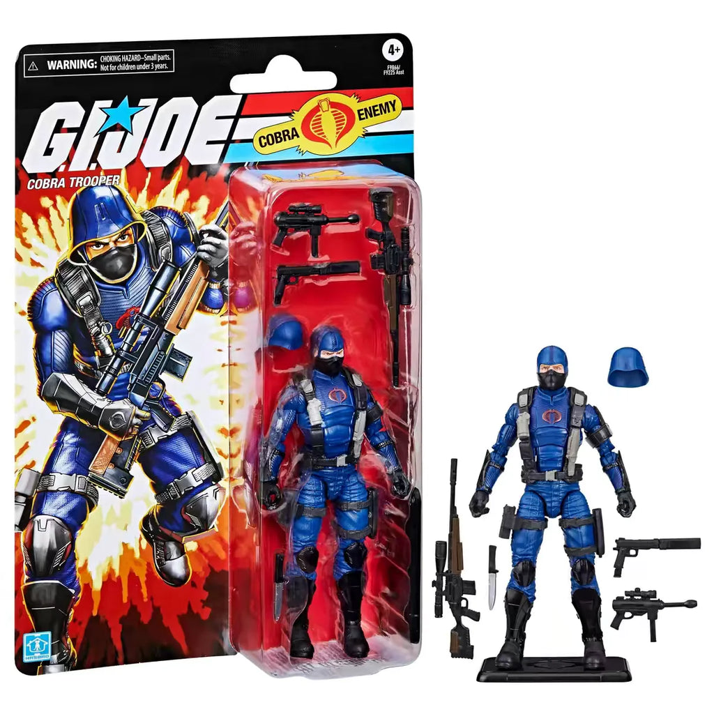 In Stock Hasbro G.I. Joe Classified Series Retro Snake Eyes Cardback Cobra Trooper Action Figure Bulk Model Toys Gifts