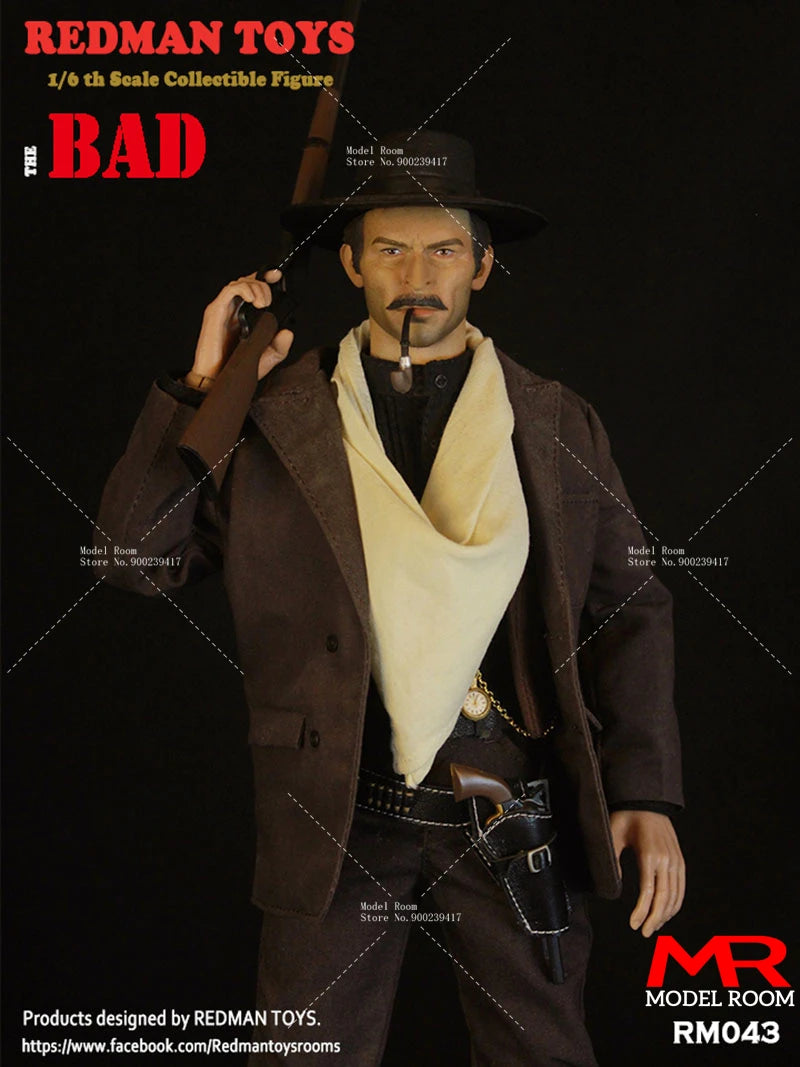 REDMAN TOYS RM042 RM043 RM044 1/6 The Western Cowboy GOOD BAD UGLY Action Figure 12'' Male Soldier Figure Collectible Model Toy