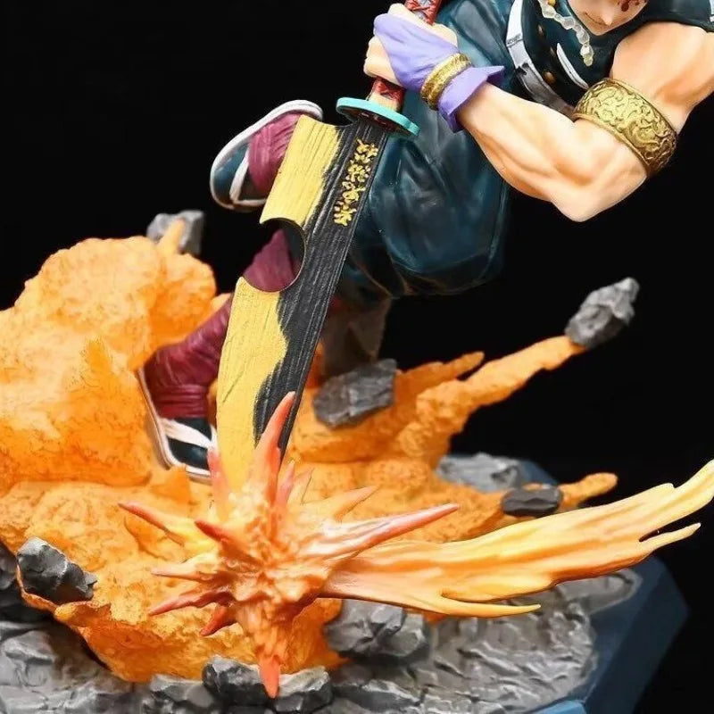 37 cm Dämonentöter: Kimetsu No Yaiba Figur Uzui Tengen kann leuchten Anime-Kollektion Modell PVC-Desktop-Ornamente Kindergeschenke Spielzeug