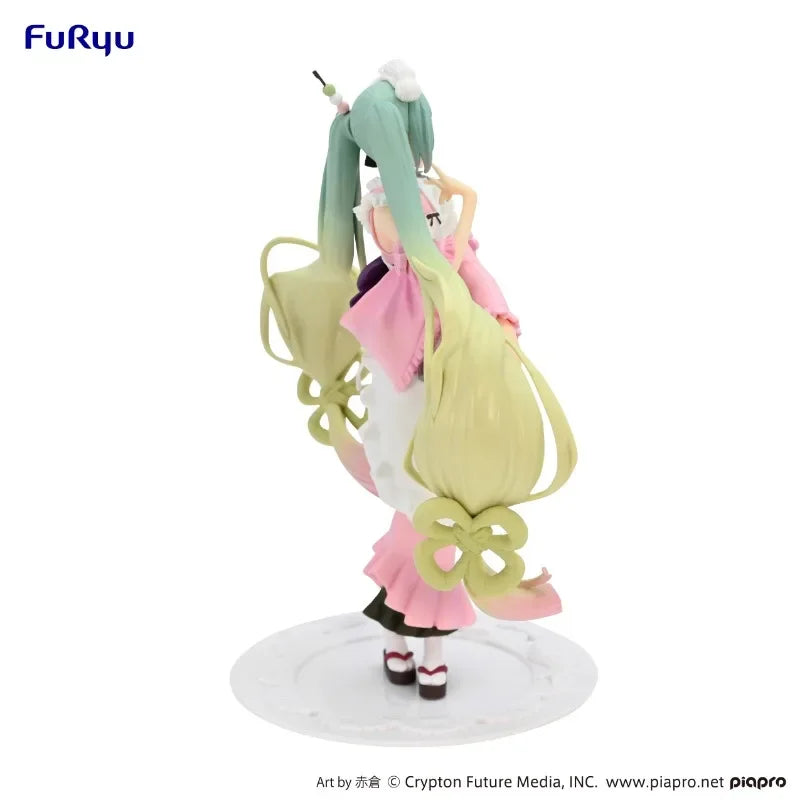 FuRyu Original Genuine Vocaloid Piapro Characters Hatsune Miku Exc∞d Creative Sweet Sweets Matcha Parfait 20cm Model Toy Figures