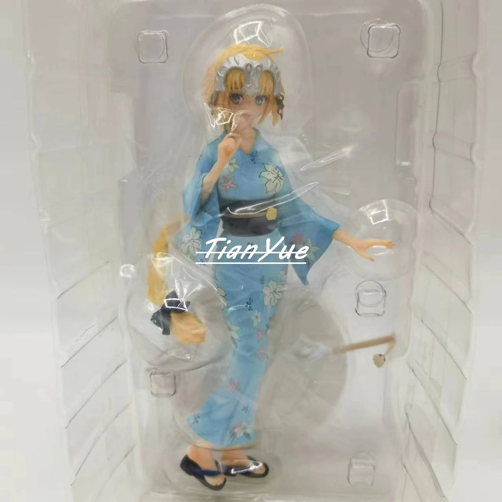 Anime Fate Grand Order Saber and Joan of Arc and Mash Kyrielight kimono version Action Figure Model Toy 21cm