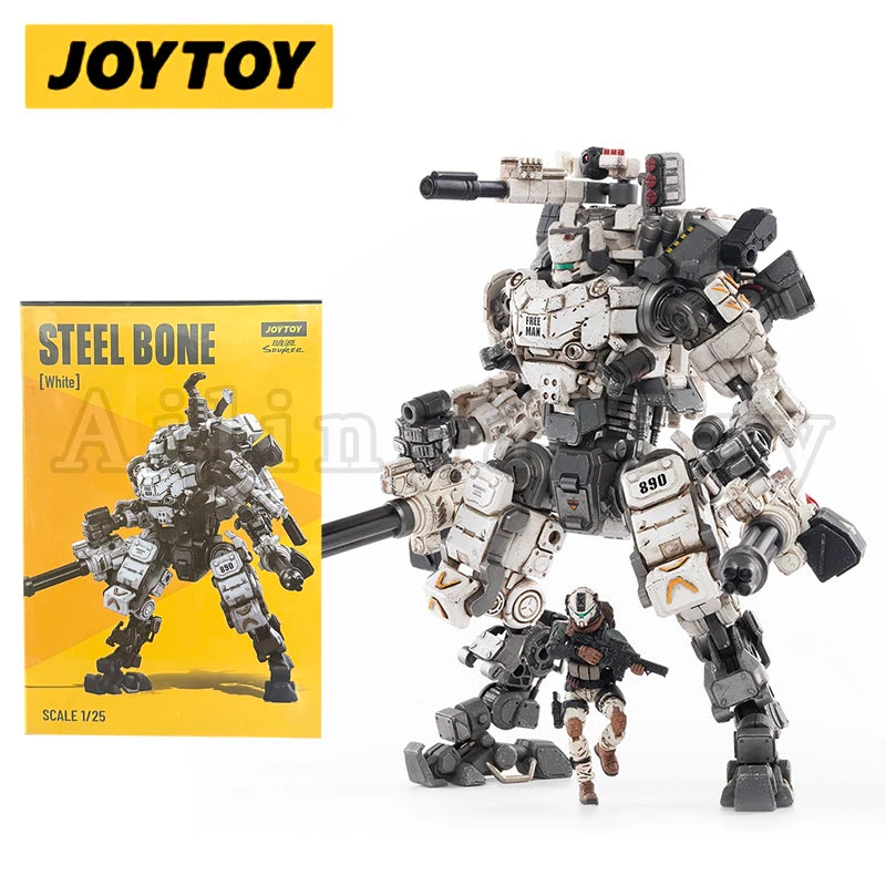 JOYTOY 1/25 Action Figure Mecha STEEL BONE ARMOR White Version Anime Collection Model Toy For Gift