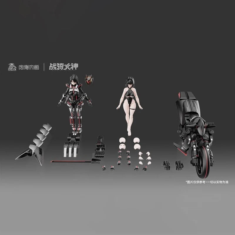 In Stock Yubo Wenchuang 1/12 Battle Rider Goddess Shako Plastic Model Kit  Motorcycle Mechanized Assembly Model Toys Gifts