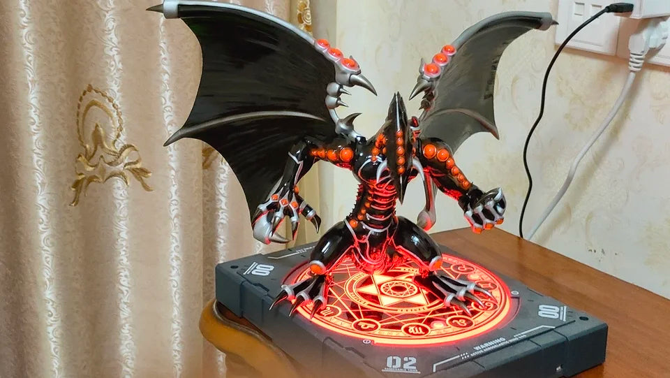 25cm Gandora Figure Yu Gi Oh ZEXAL Blue-Eyes White Dragon  Anime Figures Collectible Desktop Decorations Best Gifts for Children