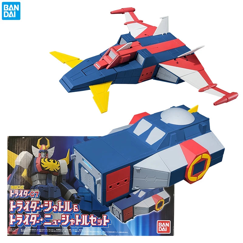 Bandai Trider G7 Action Figures New Trider Jet Set Invincible Robo Trider G7 Anime Toys Assembled Model Kit Original Box