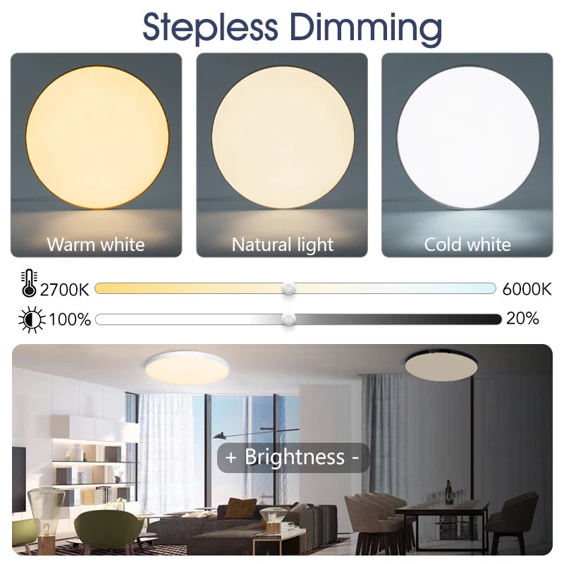 MARPOU RGB Smart Lamp 30W 36W Led Ceiling Light With Tuya APP Dimmable Remote control Ultrathin led lights for room Bedroom