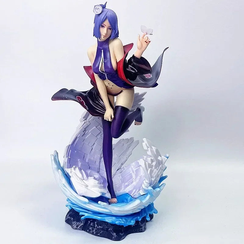 28.5cm Anime Naruto Figure YOMI Konan Action Figure Sexy Girl Statue Pvc Model Kawaii Collectible Home Decoration Boys Gifts
