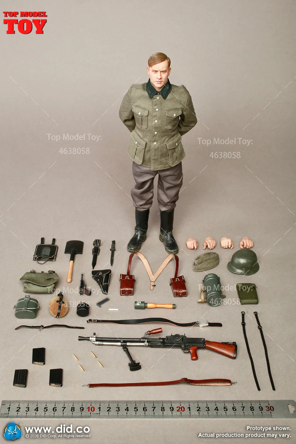 DID D80191 D80192 1/6 WWII German Commander Machine Gunner Set Model 12'' Male Soldier Action Figure Body Dolls for Collect Toy