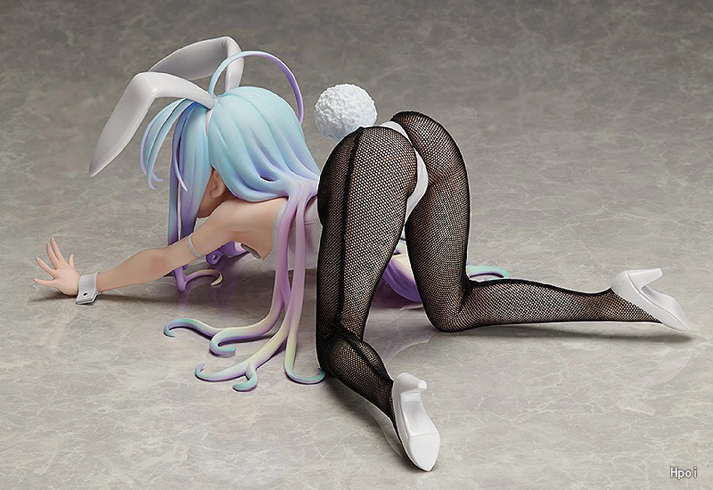 15CM Anime No Game No Life Shiro B-style 1/4 Bunny ver Figure Stand Model Toy Doll Aciton Figure PVC Replacement Hand Gift