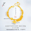 24 Karat AU999 Goldarmband im chinesischen Stil für Damen – Fünf-Kaiser-Münzen, Kürbis-Spiralmuster, klassisch und modisch