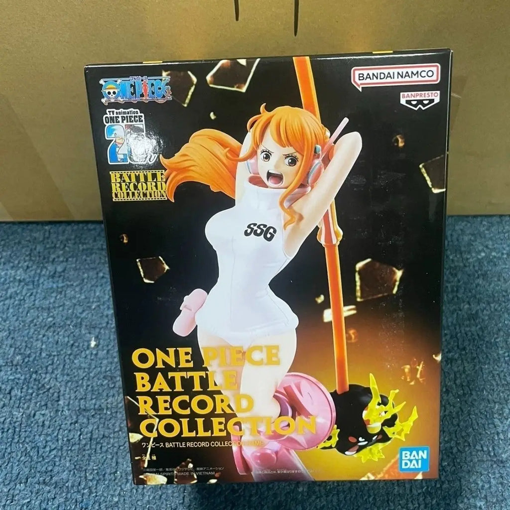 Original Bandai One Piece Battle Record Collection Nami Zeus Kawaii Anime Figure PVC Model Collectible Toys Gift 15Cm