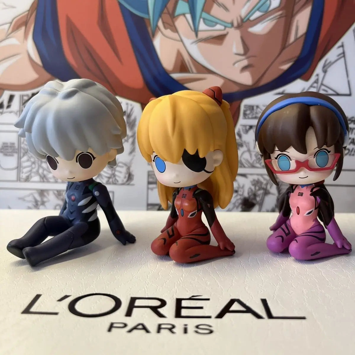 Evangelion Asuka Rei Action Figures Anime Model Q Version Kawaii PVC Figurine Decoration Collection Model Toy for Kids Gift