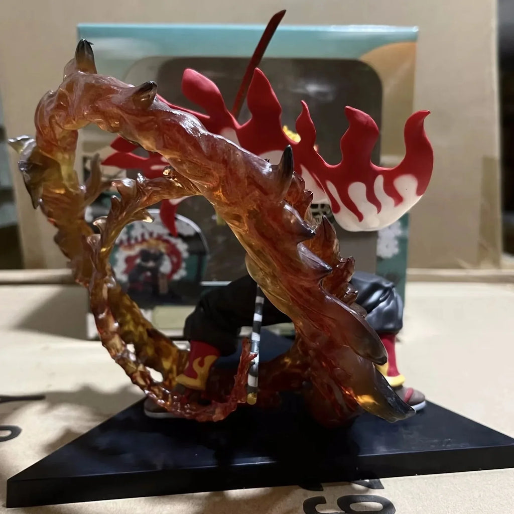 20CM Demon Slayer Аниме Фигурка Възпаление Hashira Rengoku Kyoujurou Възрастен Екшън Фигурка Колекция Орнаменти Модел Кукла Подаръчни Играчки