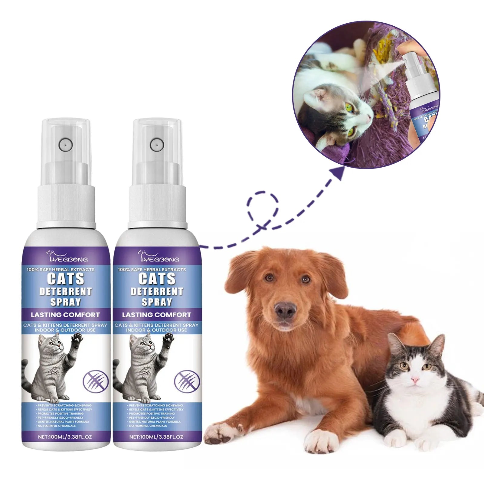 Pet Anti Scratch Spray Anti Gnawing Scratching Training Aid Stop Bites Chewing Protect Furniture Cat Scratching Deterrent Liquid