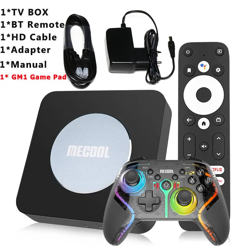 Mecool KM2/KM2 plus 4K Android TV Box Amlogic S905X4 2GB 16GB USB3.0 100M LAN 2.4G 5G WiFi doby atmos Audio TV BOX 2025 new