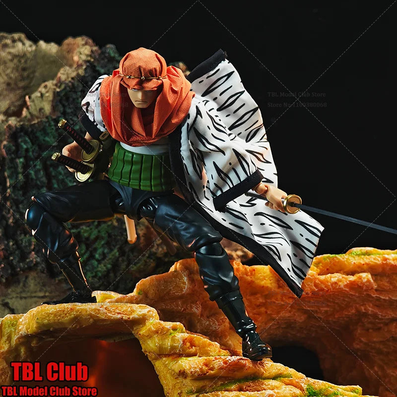 1/12 Scale Male Clothes Religious Cloak One Piece Roronoa Zoro Swordsman Japanese Anime For SHF 6-inch Action Figure Soldier