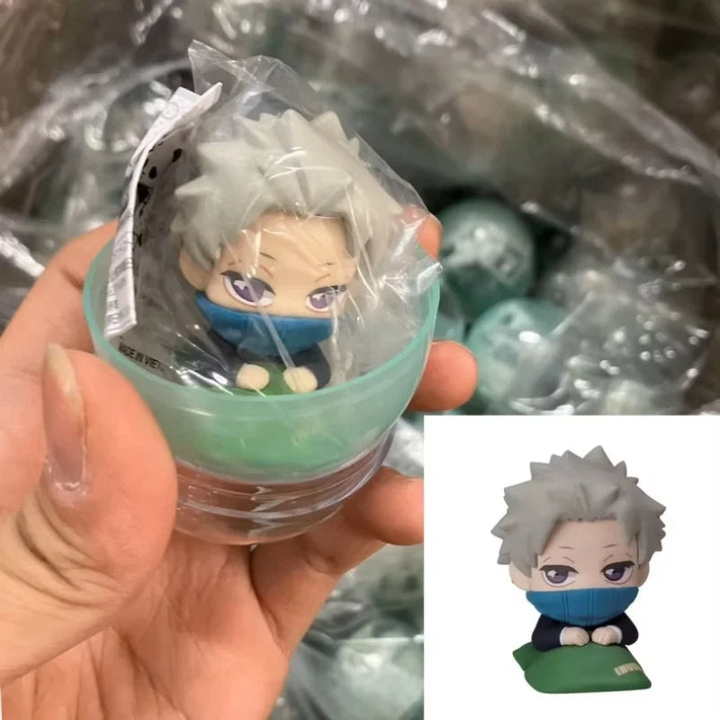 Japan Stato Egg Twisting Anime Jujutsu Kaisen Toge Yuta Panda Maki Satoru Gojo Q Version Sleep Ornaments Collectible Figure Gift