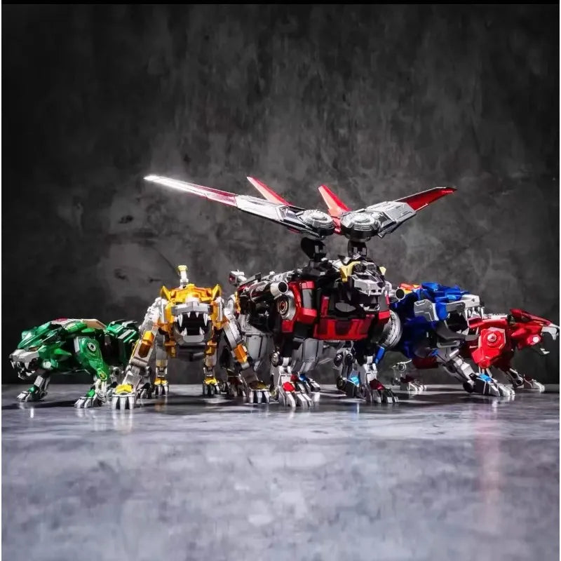 In Stock Transformable and Combining Model Reignite Beast King Reborn-01 LED Base Alloy Detachable Robot Lions Action Figure