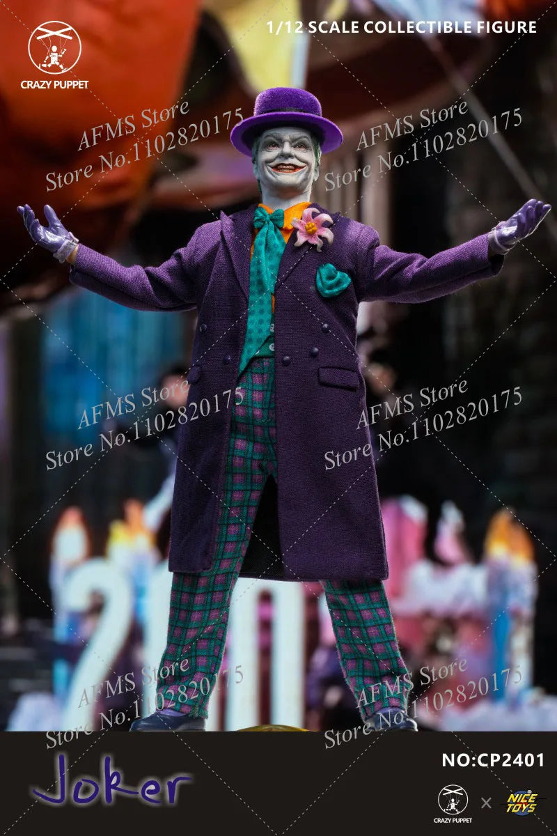 CPTOYS X NICETOYS CP2401 1/12 Scale Collectible Figure Bat Hero Clown Jack Nicholson 6Inch Men Soldier Action Figure Model Toys