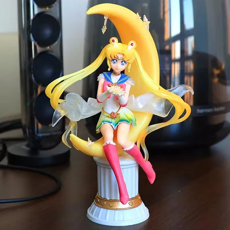 Sailor Moon Crystal Power Transformation Kawaii Anime Actionfigur Mädchen Figuren PVC Mädchen Modell Puppe Statue Spielzeug Dekor Kinderspielzeug