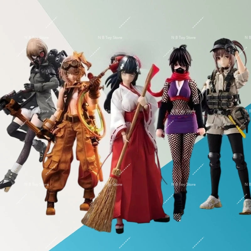 HASUKI - God Cat Jumping Original Pocket Art Series Demonic Witch Chun Handheld and Movable Humanoid Figures Collectible Model